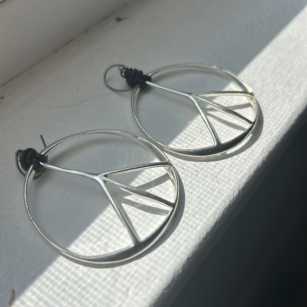 Fossil Peaceful Sign Earrings